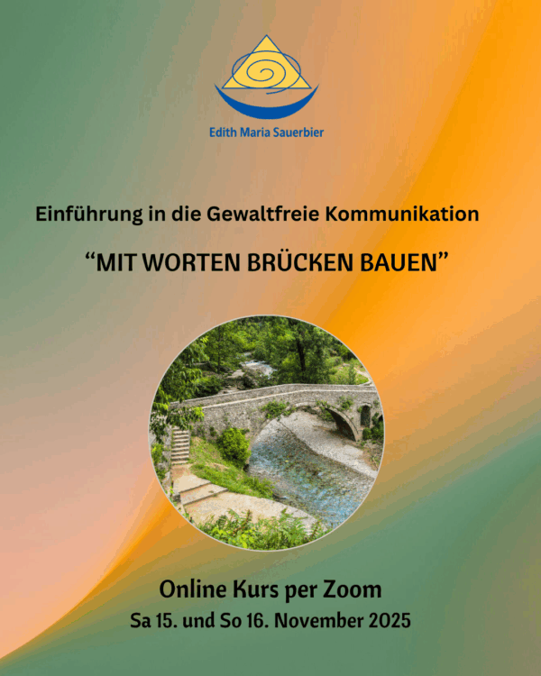 Online-Kurs: Einführung in die Gewaltfreie Kommunikation nach Marshall Rosenberg, 15. und 16. Nov. 25